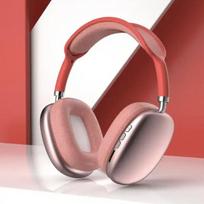 Ausinės su garsiakalbiu ir bluetooth, rožinės su dėklu