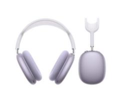 Bluetooth ryšio užedadamos ausinės, violetinės su dėklu