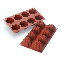 SILIKOMART silikoninė kepimo forma keksiukams "Charlotte SF154", 8 x 102 ml (viso: 816 ml)