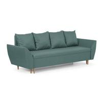 Sofa-lova ALI 3-vietė mėtų mėlynos spalvos, modernaus dizaino, su miego funkcija