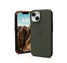 Urban Armor Gear UAG CIVILIAN phone case with MagSafe support for iPhone 14 Plus green