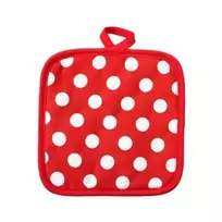 ASI COLLECTION Heat-resistant red coaster with white dots