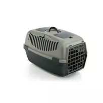 stefanplast Transport cage Gulliver 3 with plastic door, 61x40x38cm, grey/green