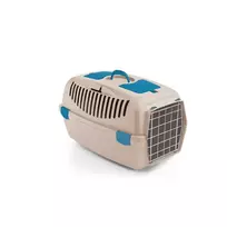 stefanplast Transport cage Gulliver 2 with metal door, 55x36x35cm, in white travertine color