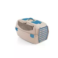 stefanplast Transport cage Gulliver 2 with plastic door, 55x36x35cm, in white travertine color