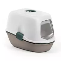 stefanplast Cat toilet closed Furba Top Chic 58.5x39.4x42.7cm white | light gray
