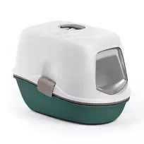 stefanplast Cat toilet closed Furba Top Chic 58.5x39.4x42.7cm white/green