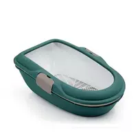 stefanplast Furba Chic Cat Toilet, 59x39x22cm, green | light gray
