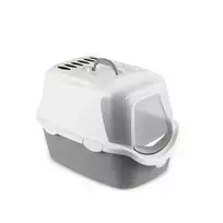 stefanplast Cat toilet closed Cathy Easy Clean 56x40x40cm white|grey