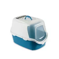 stefanplast Cat toilet closed Cathy Easy Clean 56x40x40cm white|blue