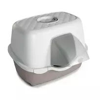stefanplast Cat Toilet Tres Chic Outdoor 56x54.5x39cm white | light gray