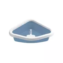 stefanplast Cat litter box Sprint Corner 56x40x14cm blue/white