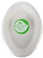 GoGreen Compostable sugarcane plates Go Green oval, 10 pieces / 0.17kg