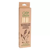 GoGreen Compostable reed straws with brush, Go Green, 10 pieces/0.038kg