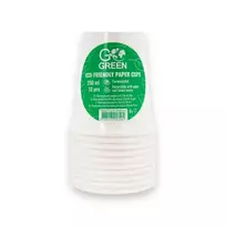 GoGreen Go Green ecological glasses, 250ml, 10-piece set, white