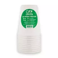 GoGreen Go Green ecological glasses, 350ml, 10-piece set, white