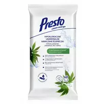 PRESTO Universal Eco Wet Wipes with Hemp, 40 Count.