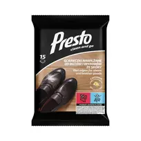 PRESTO Shoe and Leather Cleaning Wipes, 15 count.
