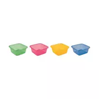 Curver Square bowl, 7.2L, mix of pink, blue, green, and orange