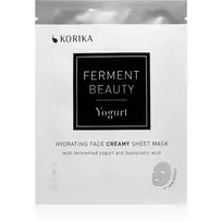 KORIKA FermentBeauty Hydrating Fabric Face Mask with Fermented Yogurt and Hyaluronic Acid, 23 g
