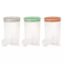 Curver Round food bowl with spoon, 1.7L, assorted