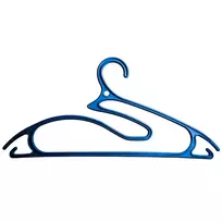 Ordinett Clothes hangers, 5-piece plastic 5-in-1 Collection, 42cm, blue