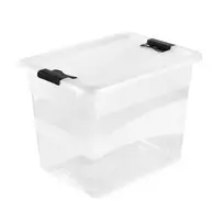 Keeeper Crystalbox lid box Cornelia, 39.5x29.5x30cm, 24L, transparent
