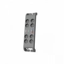 PHILIPS Surge protector power strip with 8 sockets and 4 USB ports