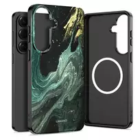 Tech-Protect Lamano phone case with MagSafe support for Samsung Galaxy S26 (S942) green