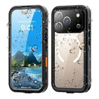OEM SHELLBOX DOT waterproof phone case with MagSafe support for iPhone 17 Pro Max, black