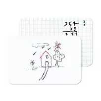 Bi-Office Double-sided personal whiteboard Schoolmate A3, frameless, with marker and cleaning eraser