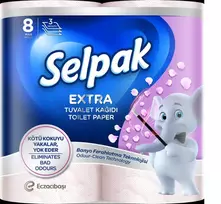 SELPAK Toilet paper Extra Refresh, 3-ply, 15.6m, 130 sheets, 8 rolls