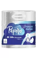 PAPERO Toilet paper, 3-ply, 15.95 m, 145 sheets, 4 rolls