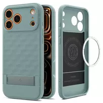 Spigen Parallax "S" phone case with stand and MagSafe support for Apple iPhone 17 Pro Max, green