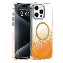 TFO Epoxy Mag phone case with MagSafe support for iPhone 14 Pro, orange