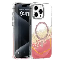 TFO Epoxy Mag phone case with MagSafe support for iPhone 15 Pro pink