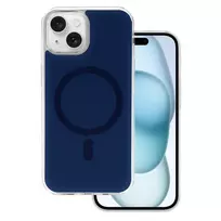Toptel Glossy phone case with MagSafe support for iPhone 15, navy blue