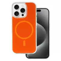Toptel Glossy phone case with MagSafe support for iPhone 15 Pro, orange