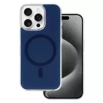 Toptel Glossy phone case with MagSafe support for iPhone 15 Pro Max, blue