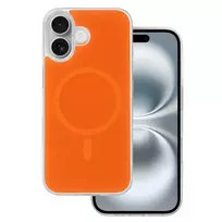 Toptel Glossy phone case with MagSafe support for iPhone 16, orange