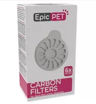 Placek Filter Set - Cat Epic Pet Carbon Filters for Aqua Ball Water Dispenser, 6-Piece.