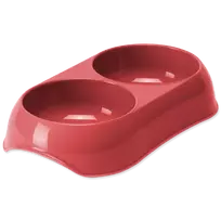 Placek Spoil your pets, plastic: Magic Cat Plastic Double Bowl, red, 23*13cm