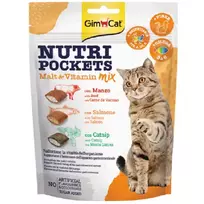 Gimborn Cat food: Nutri Pockets Malt Vitamin Mix with Beef, Salmon, and Catnip, 150gr