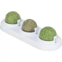 Trixie Scratchy cat toys - Matatabi play balls with holder, catnip, ø 5 cm