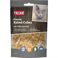 Trixie Tasty Cat Treats - Premio Baked Cubes with Chicken  AND  Salmon, 50 g