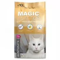Placek Cat litter sand: MAGIC LITTER Bentonite Ultra White Baby Powder, 10 L.
