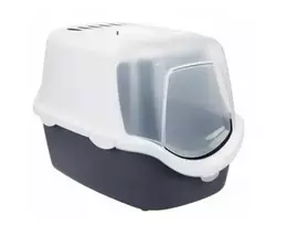 Trixie Cat litter tray: Vico Easy Clean Litter Tray, 40x40x56, grey/white