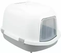 Trixie Closed cat litter tray: Primo XXL Top cat litter tray with lid, 56 × 47 × 71 cm, grey/white