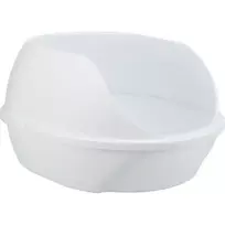 Trixie Cat litter tray: Simao cat litter tray, high rim, 48 × 30 × 58 cm, white