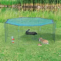 Trixie Playpen with protective net for rabbits: Outdoor run with net, 150 × 57 cm